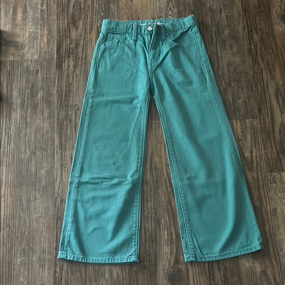 Old Navy Teal High-Rise Baggy Pants